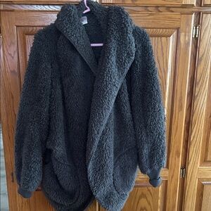 Cozy Black Teddy Jacket